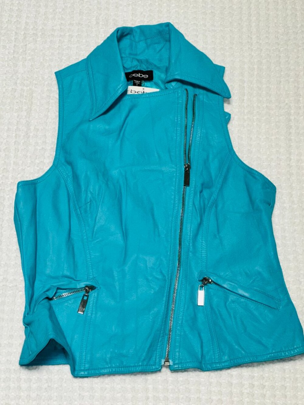 Bebe Asymmetrical Zipped Vest